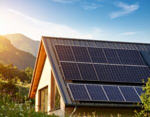 A home with a solar panel